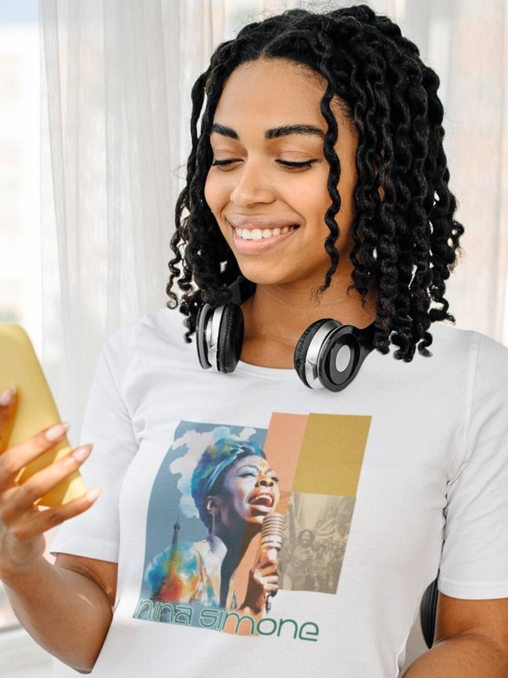 Unisex Graphic Tshirt, 100% Cotton Tee with Nina Simone Jazz Blues Icon Tee